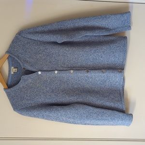 LL Bean Wisteria Blue cotton cardigan